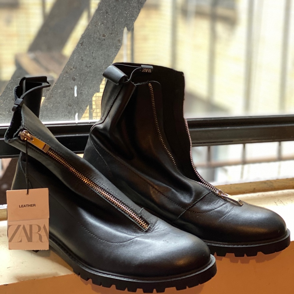 Never used,brand new 100%leather ZARA boots